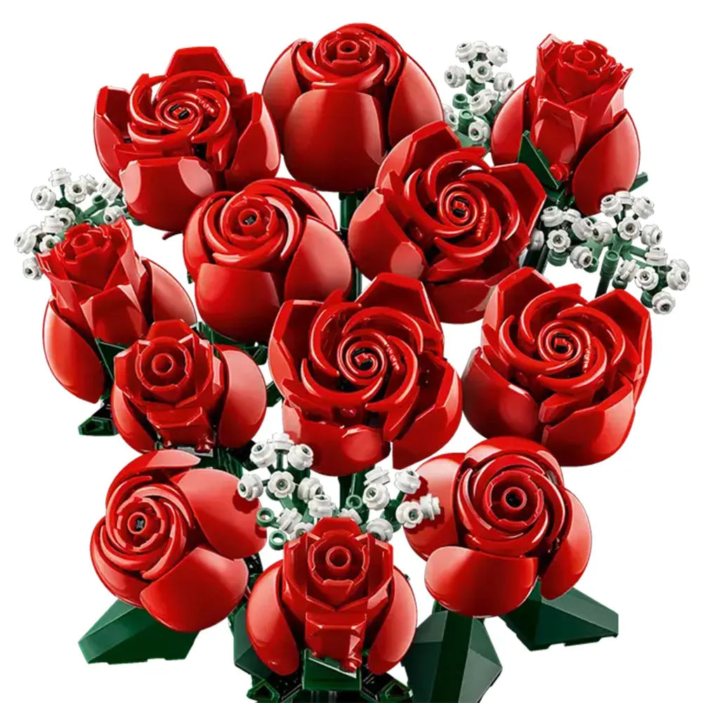 Red Roses Building Blocks Bouquet